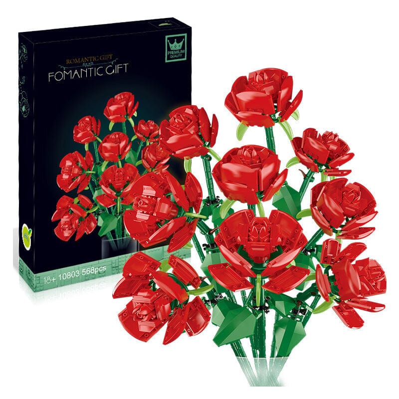 Artificial Plant Building Set with Flowers