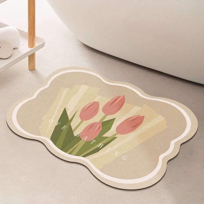 Super Absorbent Flower Non-Slip Mat