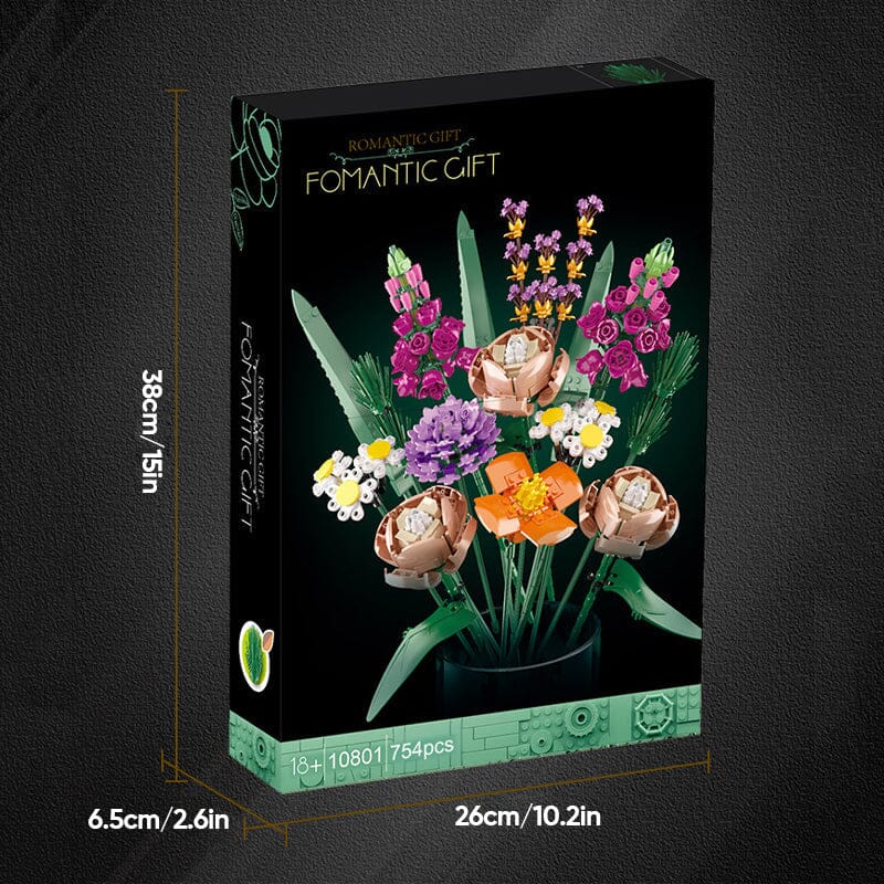 Artificial Plant Building Set with Flowers