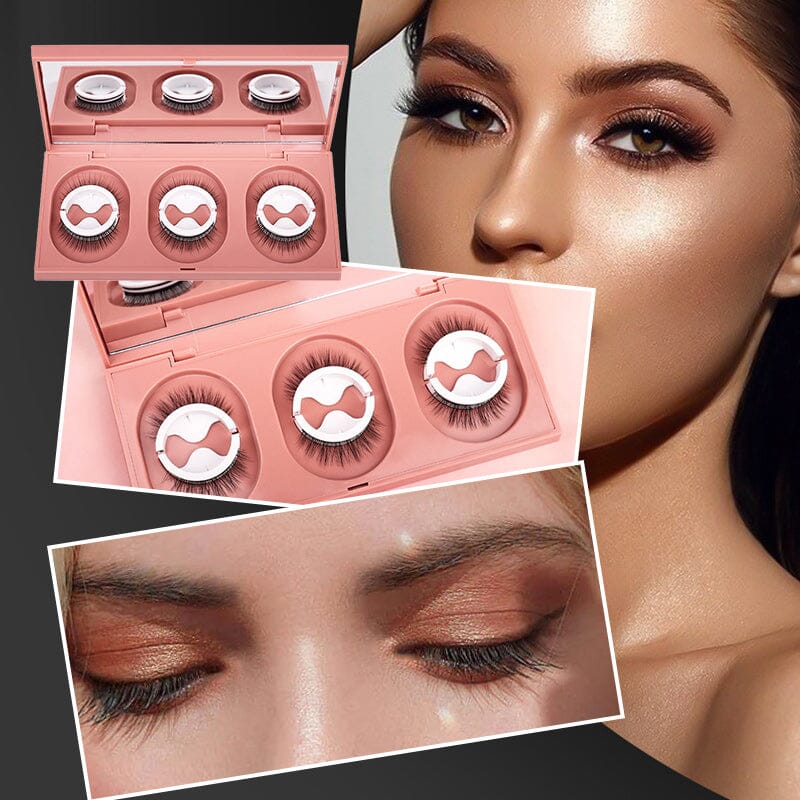 Glue-free Self-adhesive False Eyelashes(3 pairs)