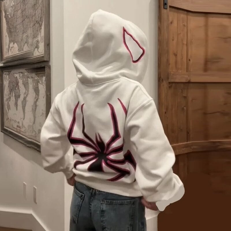 Spider Punk Zip Up Hoodie