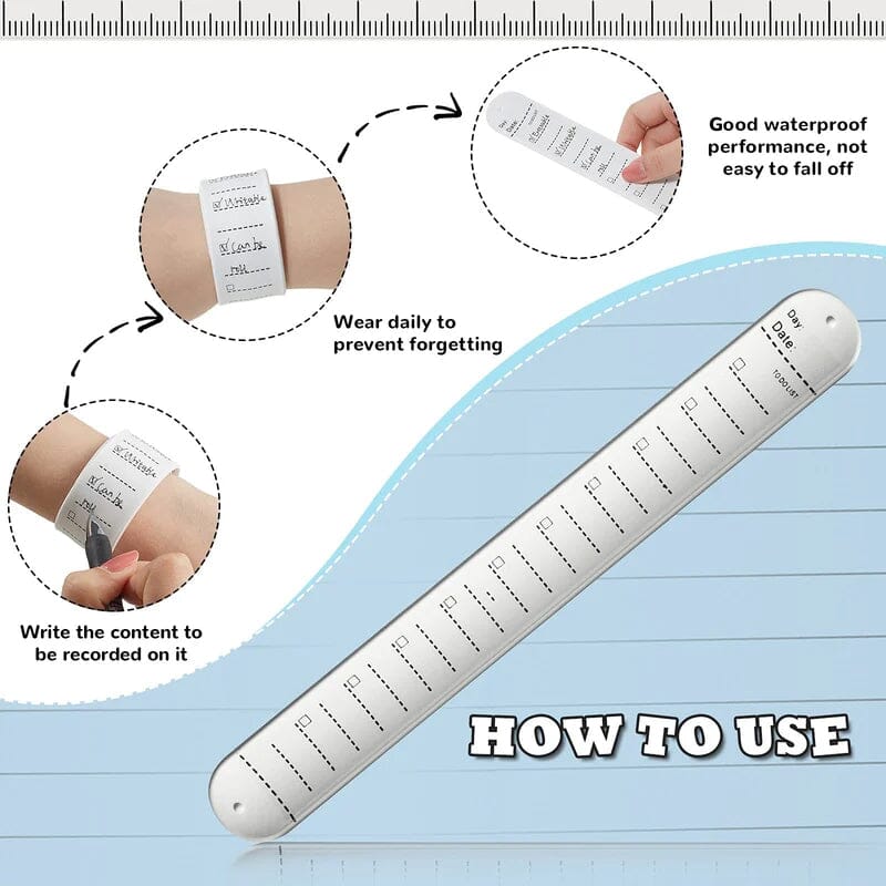 Reusable Silicone Memo Wrist Band