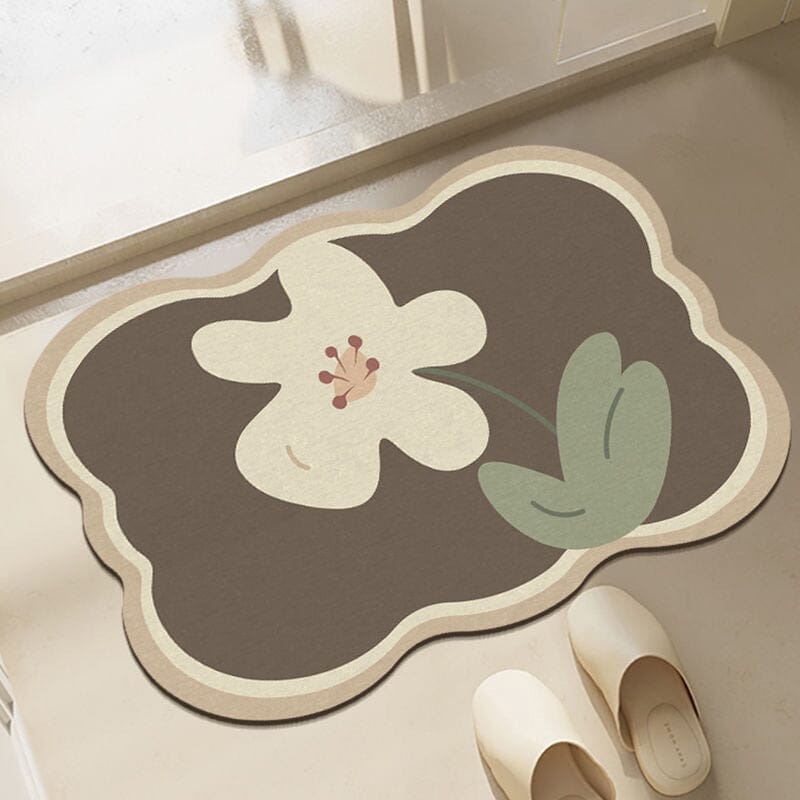 Super Absorbent Flower Non-Slip Mat