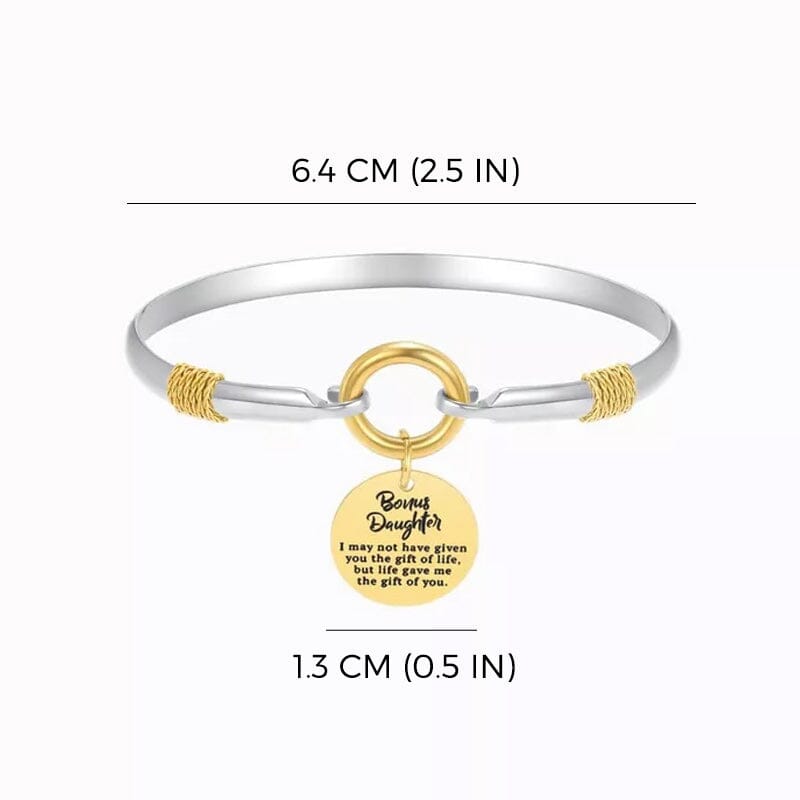 To My Bonus Daughter Two-Tone Bracelet