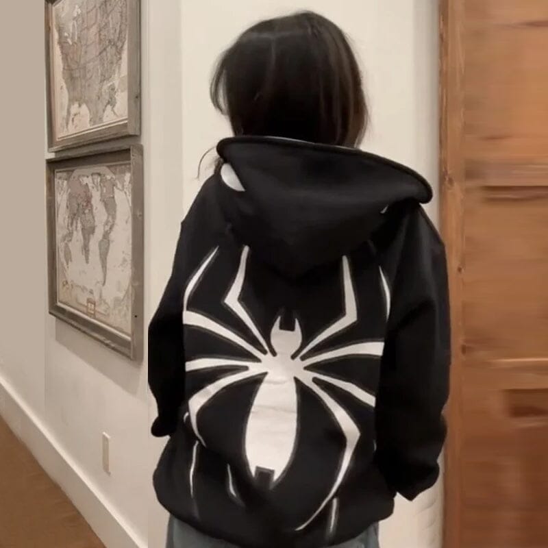 Spider Punk Zip Up Hoodie