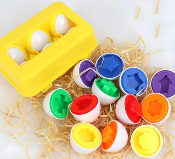 Cognitive Development Geometric Eggs ( 12 Eggs One Set )