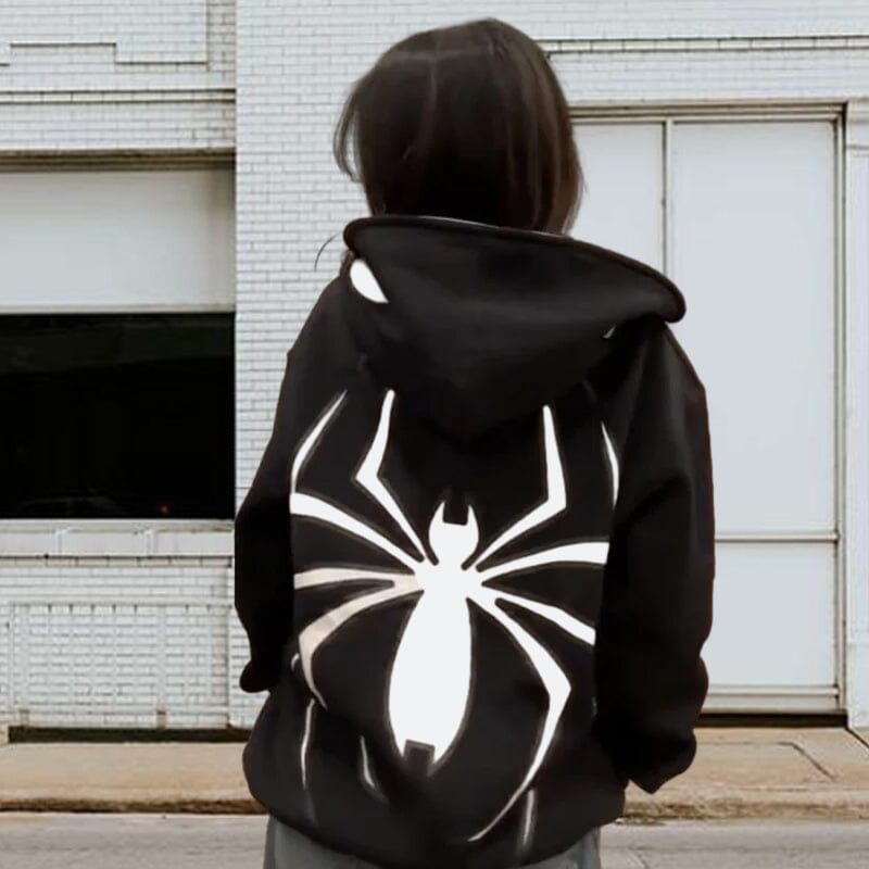 Spider Punk Zip Up Hoodie