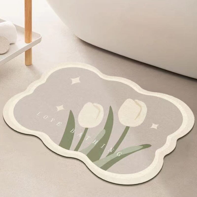 Super Absorbent Flower Non-Slip Mat