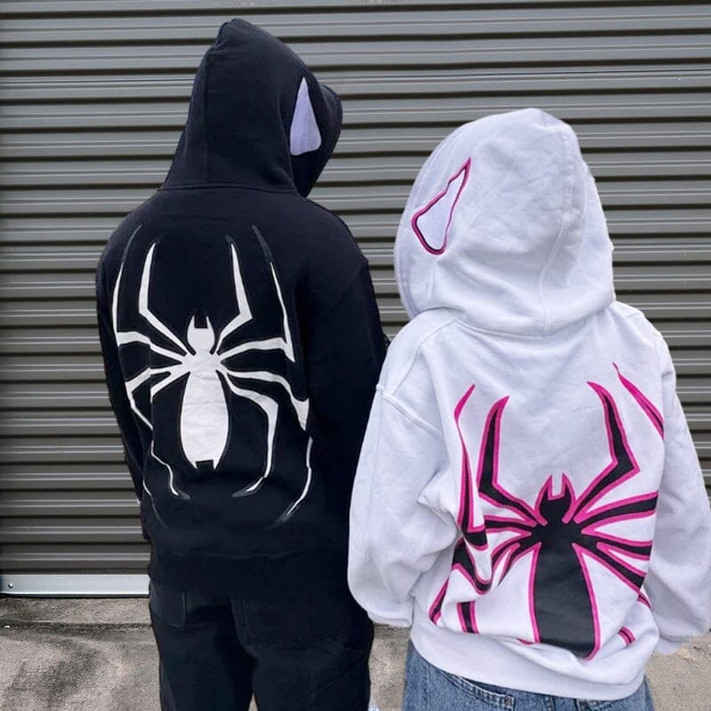 Spider Punk Zip Up Hoodie