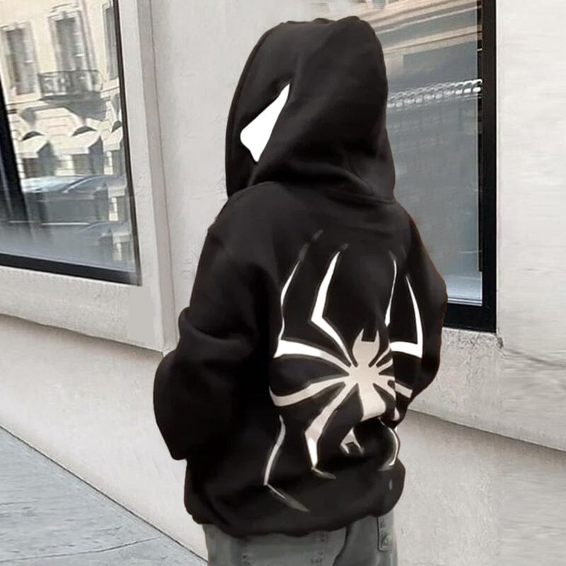 Spider Punk Zip Up Hoodie