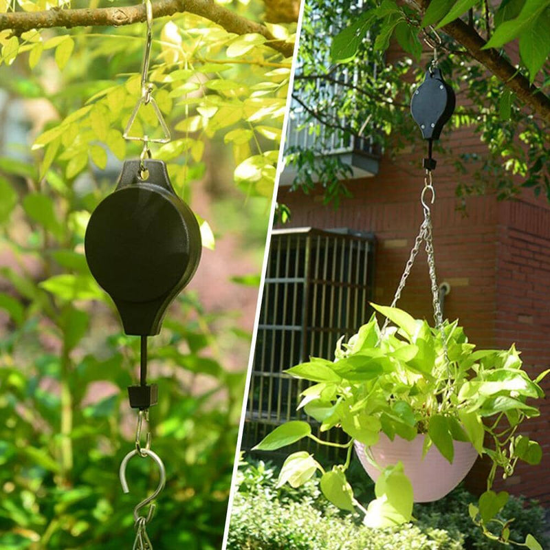 Retractable Hook for Garden Baskets, Pots & Birds Feeder