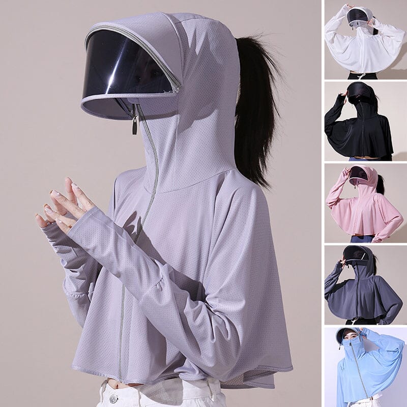 Ice Silk UV Protection Hooded Windbreaker Jacket