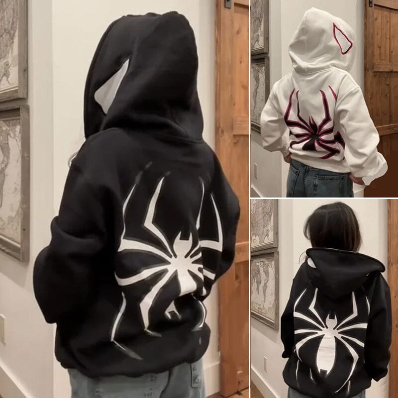 Spider Punk Zip Up Hoodie